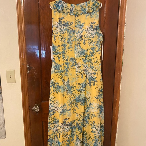 London Times US 18 floral dress yellow - Picture 2 of 5